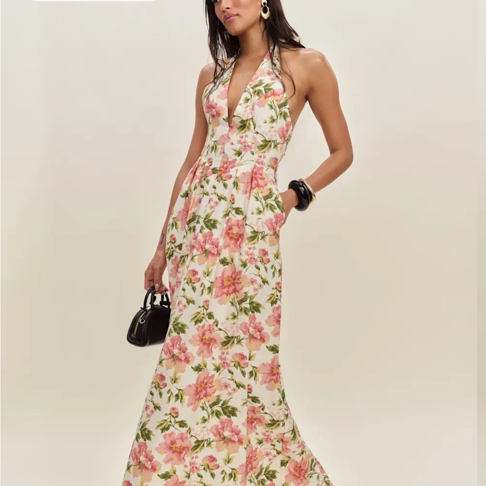 Reformation Pink Floral Maxi Dress